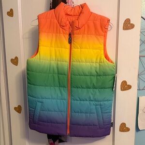 Colorful Gradient Puffer Vest